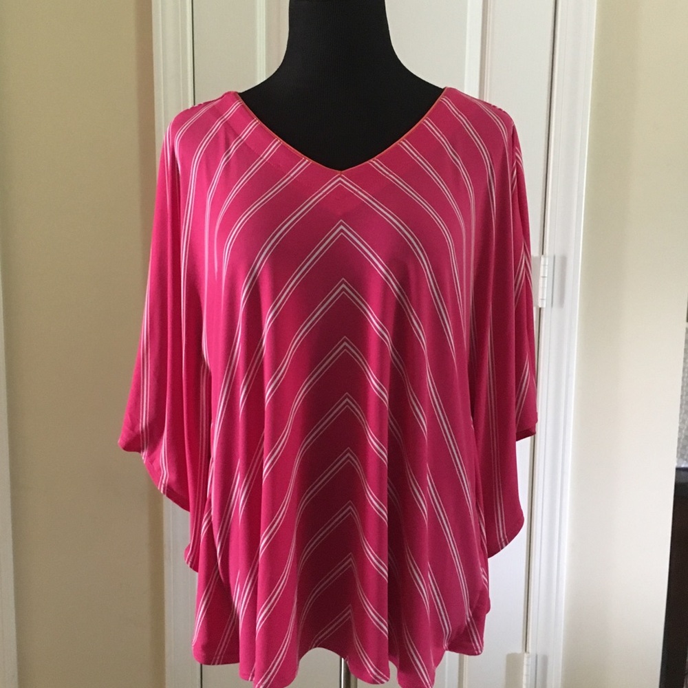 Susan Graver V-Neck Dolman Swing Top
